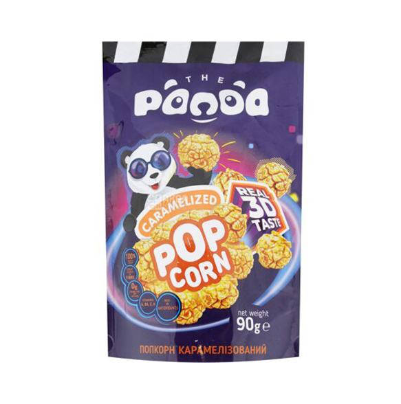 Popcorn in Doy-Pack 90gm Royal Caramel the panda