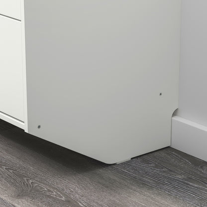 RACKNAS Chest of 3 drawers, white/wall mounted, 69x78 cm
