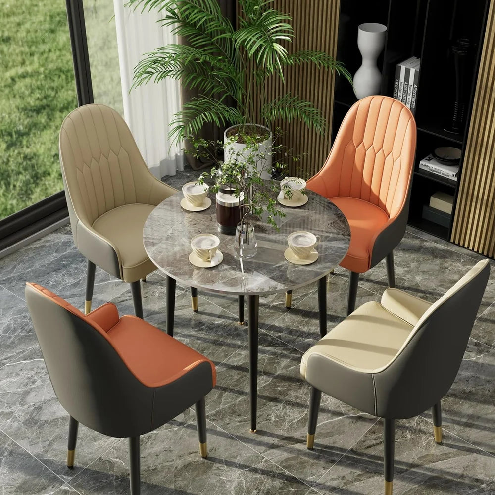 Carbon Steel Microfiber Leather Foam Beige Color (51*53*90cm)