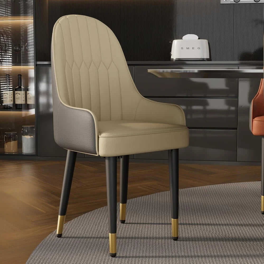 Carbon Steel Microfiber Leather Foam Beige Color (51*53*90cm)