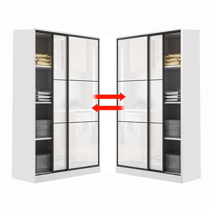 BD33 WARDROBE	 (WHITE / 120*50*200H) - Thebrands