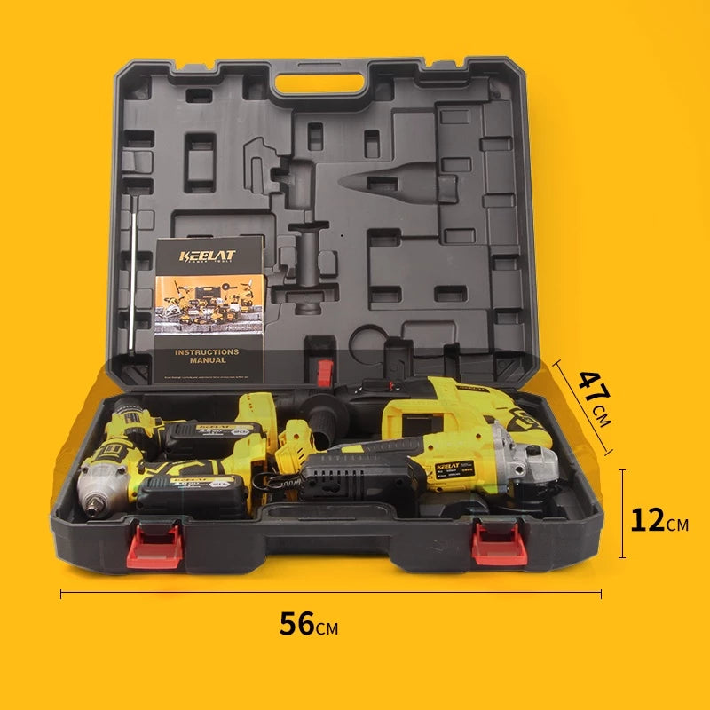 Keelat 4 IN 1 Cordless Combo Set - 4 in 1 + ( 2 Battery Set)