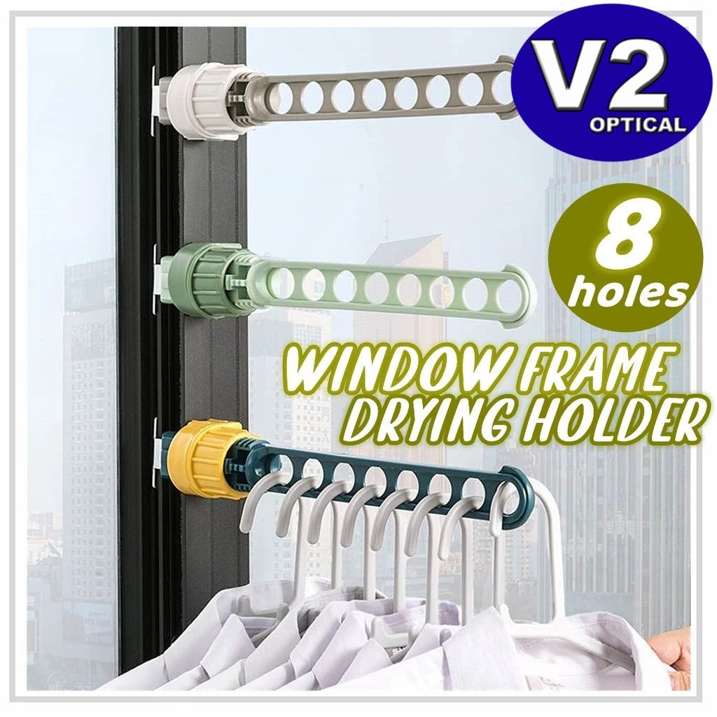 8 Hole Portable Hanging Drying Rack - Green