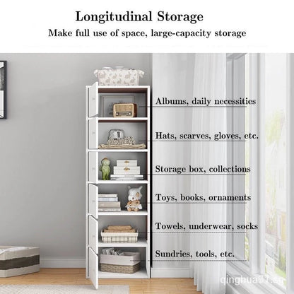 SV204 6LAYER STORAGE CABINET	(PURE WHITE / 40*30*152H)