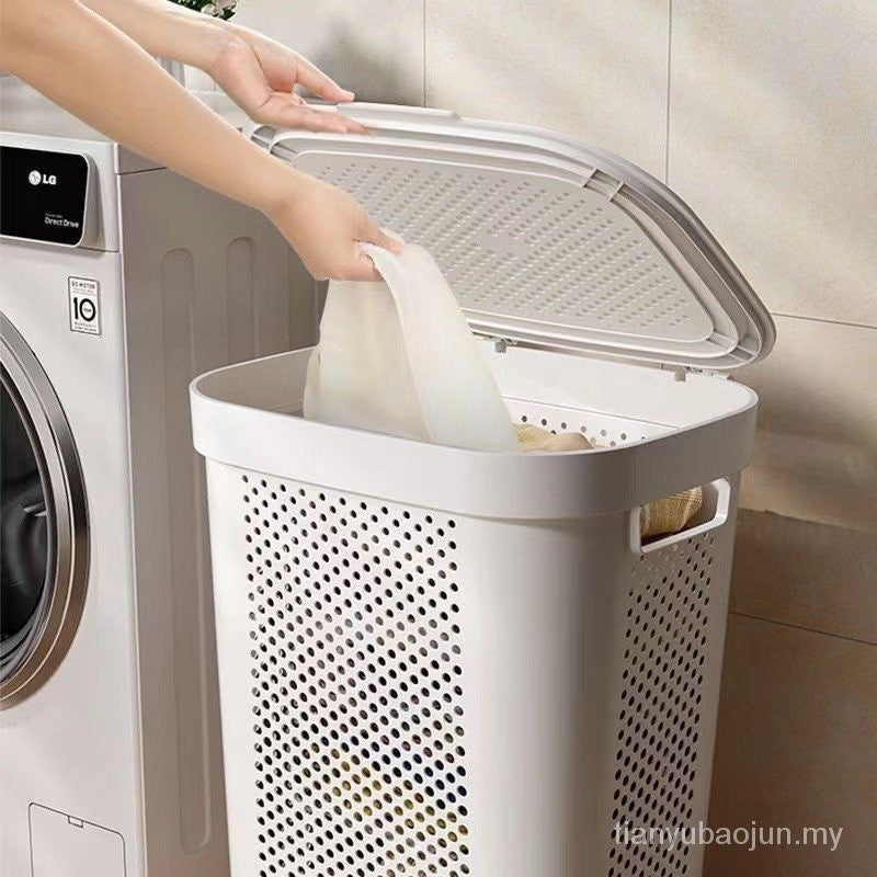 Laundary Basket 45L Ivory + Handle