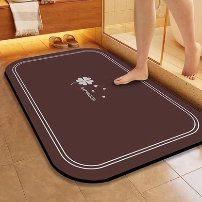 Door Mat - White Brown