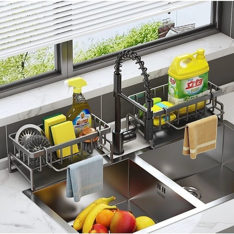 Sponge Holder Kitchen Organizer - Grey