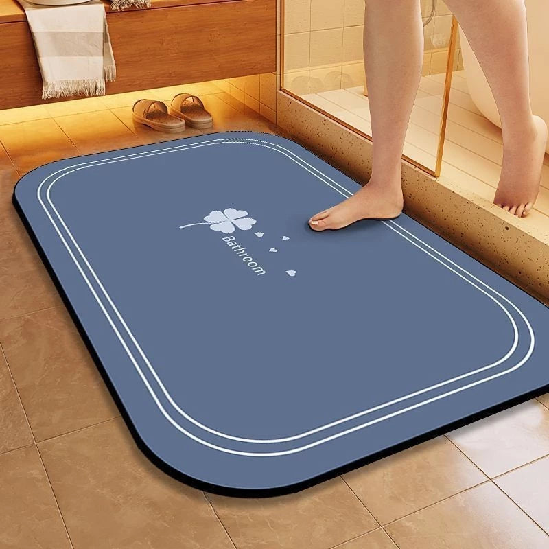 Door Mat - White Blue