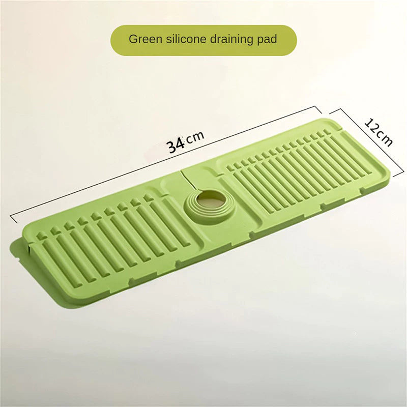 Silicone Faucet Drain Mat (Green)