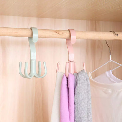 Rotated 4 Claw Hanger Hooks - Pink