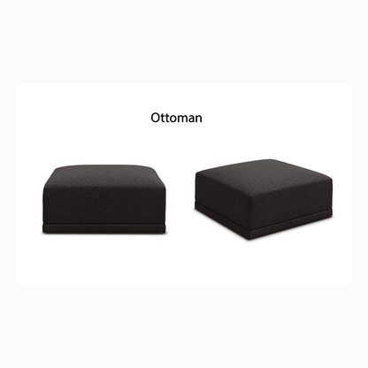 FABRIC SOFA SET (BLACK) - Thebrands
