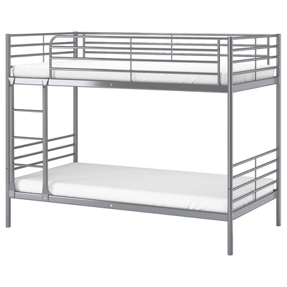 SVÄRTA Bunk bed frame, silver-colour, 90x200 cm