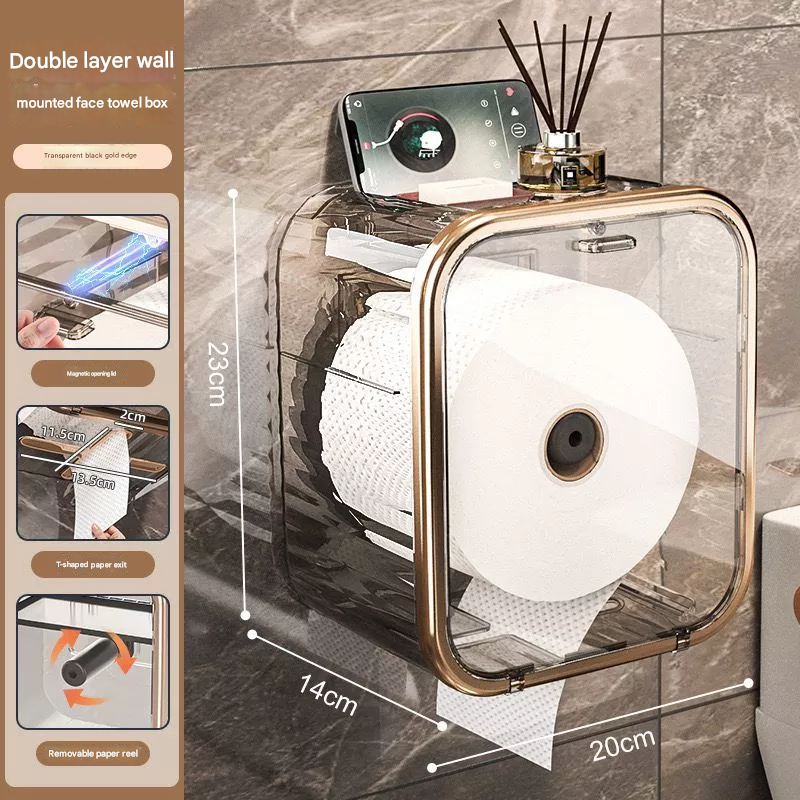 Tissue Roll Holder - Gold